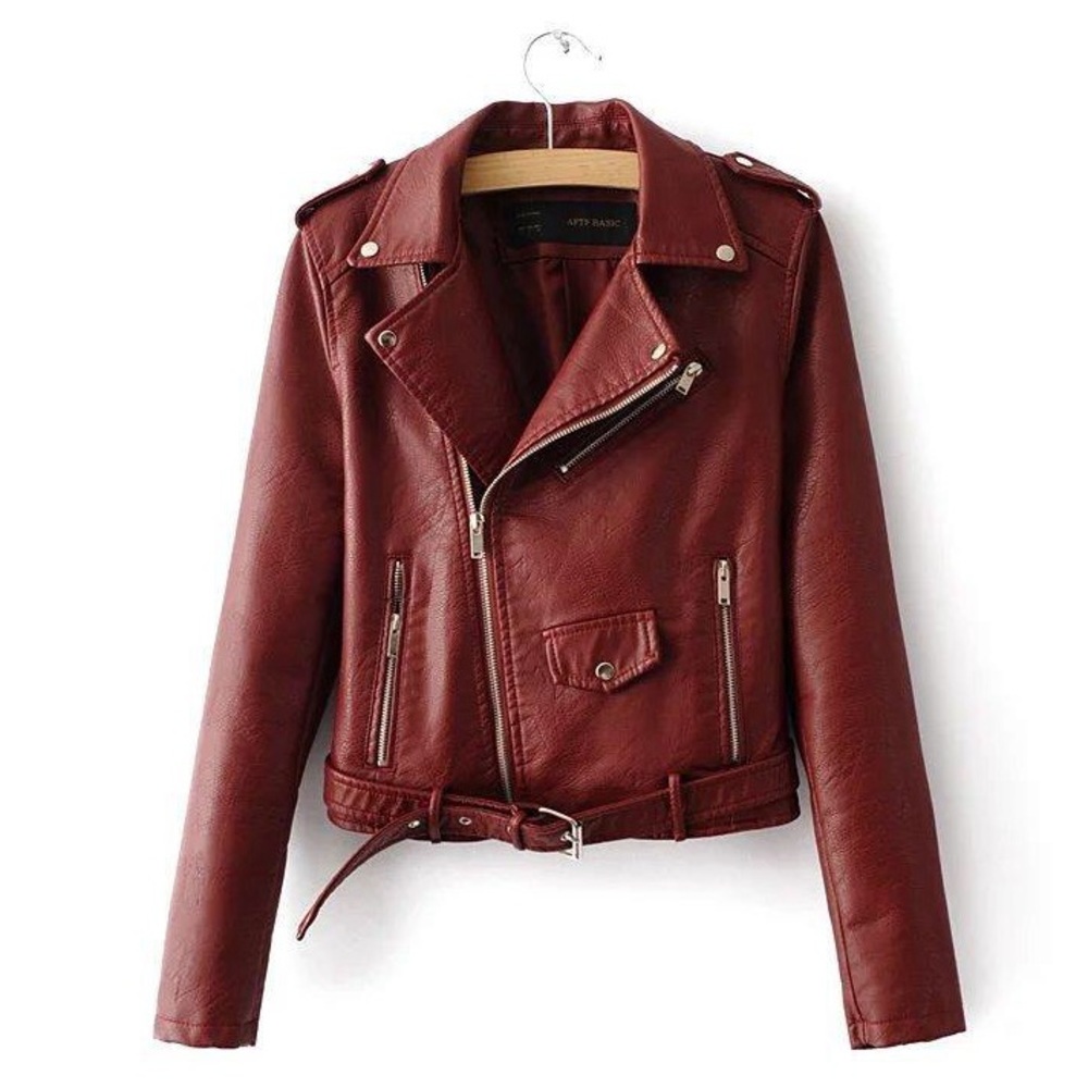 Rika Lulla Sz L Red PU vegan leather motorcycle